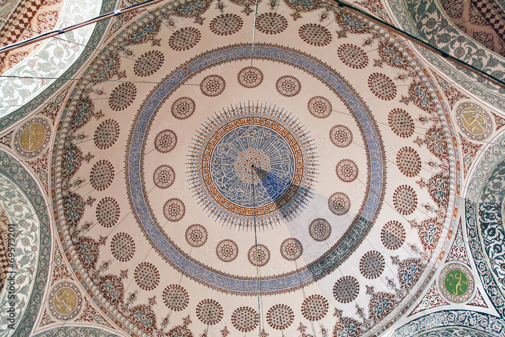 Beautiful ceiling of Mosque in Istanbul