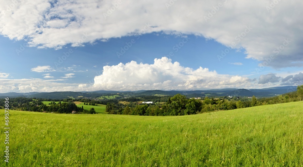 Landscape in the Jizera Mountains in the Czech Republic