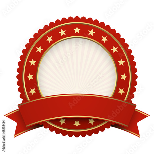 Button template red with red banner