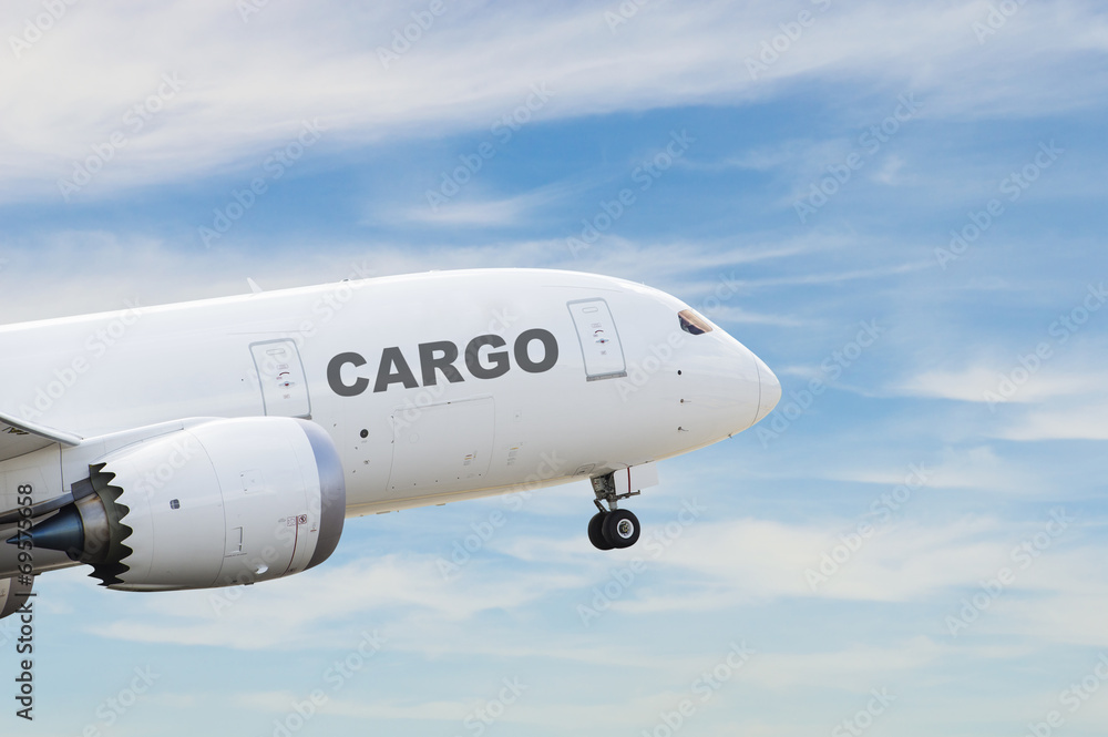 Cargo plane taking off