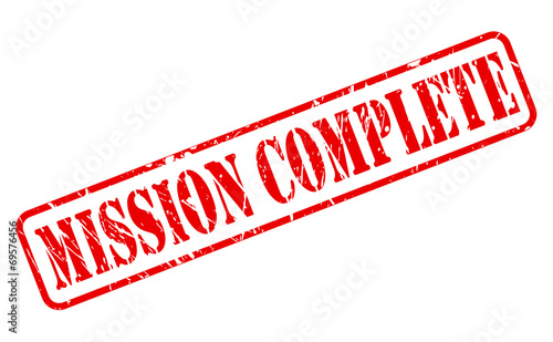 Mission complete red stamp text