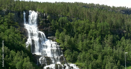 4K, Norway, Epic and beautiful waterfall photo