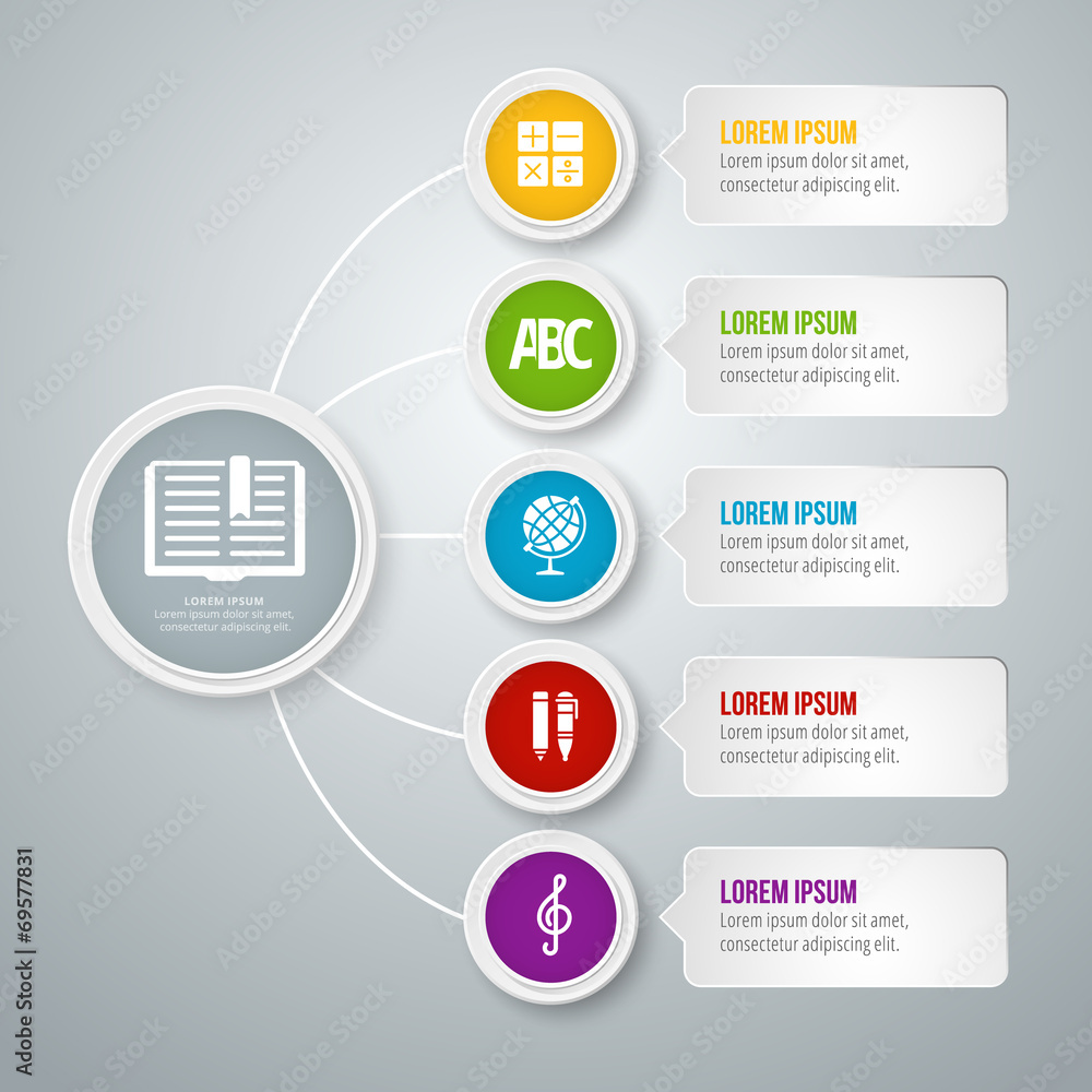 Fototapeta premium Vector abstract infographic design. Workflow layout template