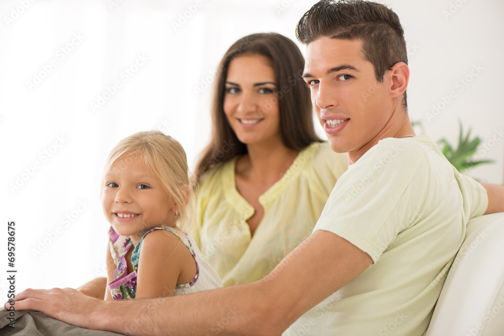 Happy family at home Happy family at home