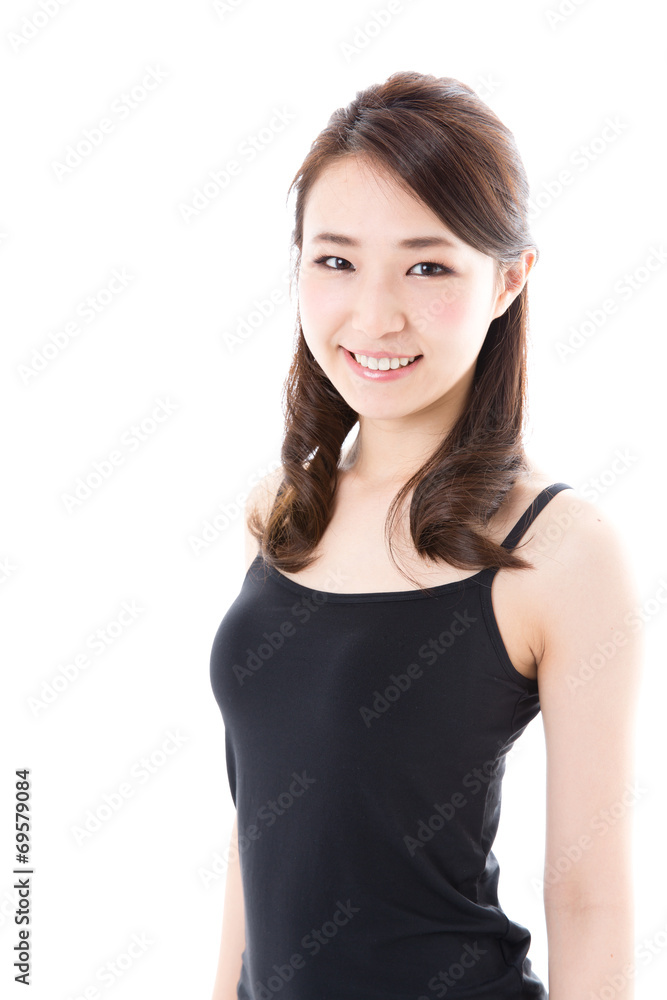 beautiful asian woman on white background beautiful asian woman on white background