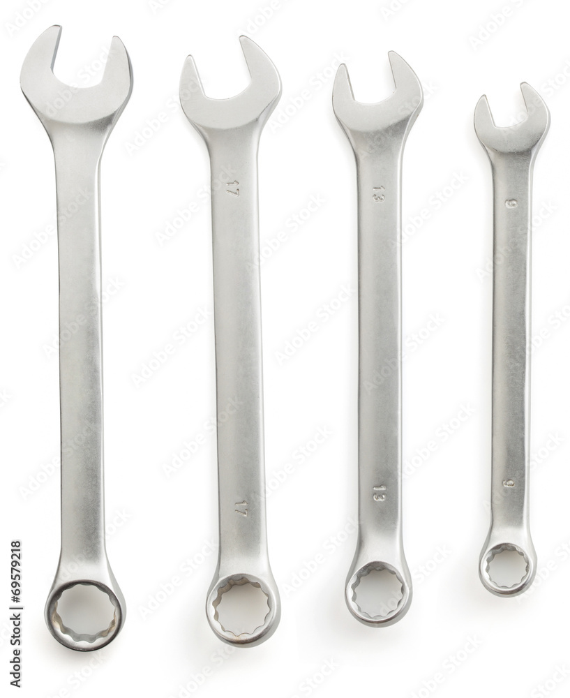 wrench tool on white wrench tool on white