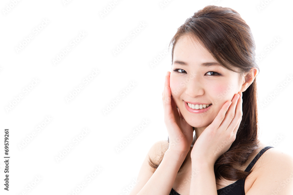 beautiful asian woman on white background beautiful asian woman on white background