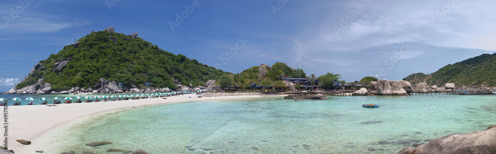 Panorama Koh Nang Yuan island in Thailand