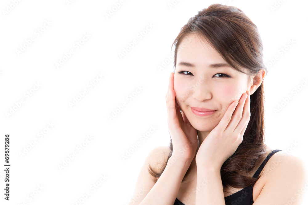 beautiful asian woman on white background beautiful asian woman on white background