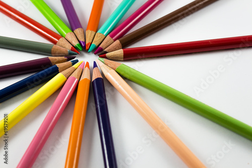 Pastel colors in circle