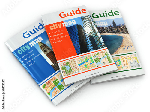 Travel guide books.