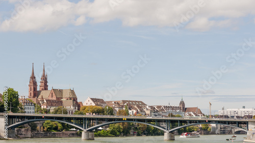 Basel  Altstadt  Rhein  Wettsteinbr  cke  M  nster  Schweiz