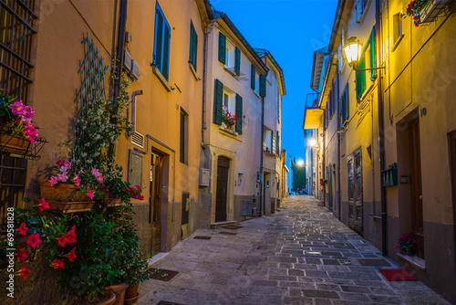 Fototapeta Naklejka Na Ścianę i Meble -  Evening streets of San Marino