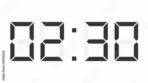 digital clock full 24h time-lapse