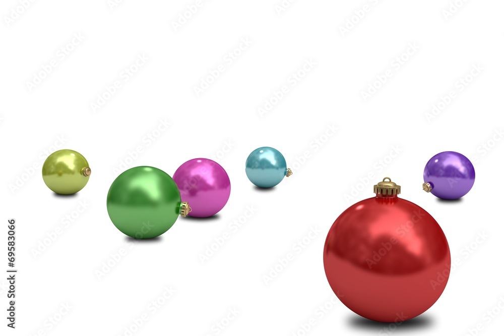 Digitally generated colourful christmas baubles Digitally generated colourful christmas baubles