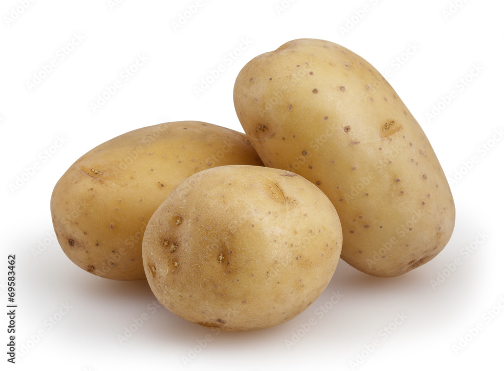 Potatoes isolated on white background with clipping path Potatoes isolated on white background with clipping path