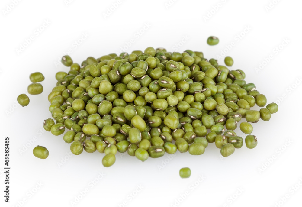 Mung beans isolated on white background with clipping path Mung beans isolated on white background with clipping path