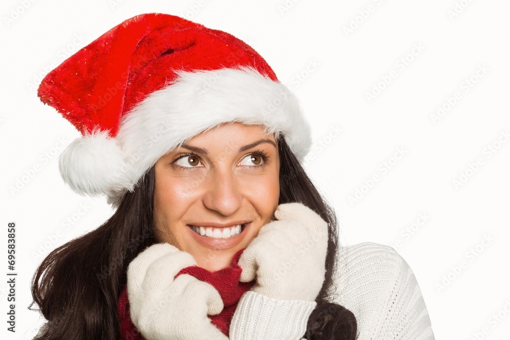 Woman smiling while looking away Woman smiling while looking away