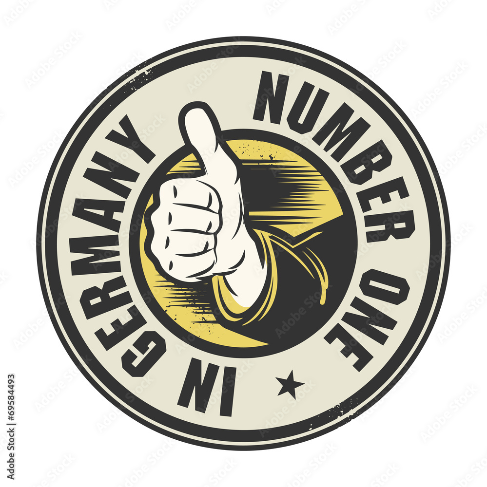 Abstract grunge rubber stamp with text Number One in Germany Abstract grunge rubber stamp with text Number One in Germany