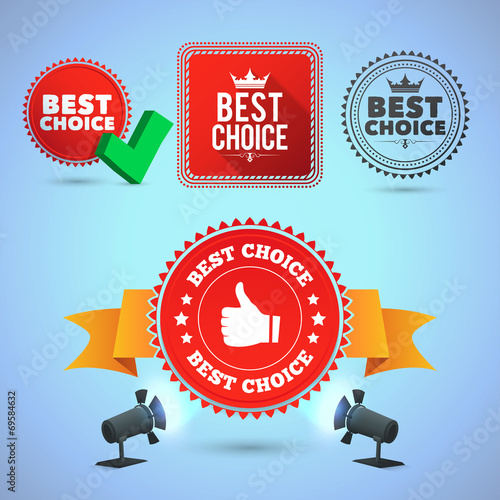 Best Choice promo elements. EPS10, RGB.