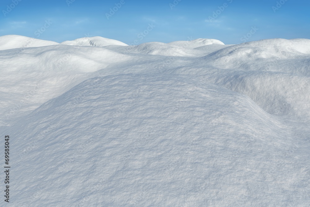 Digitally generated snowy land scape Digitally generated snowy land scape