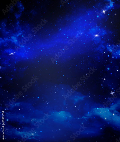 Fototapeta Naklejka Na Ścianę i Meble -  abstract blue background starry sky