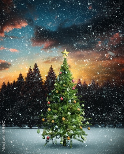 Composite image of christmas tree © WavebreakMediaMicro