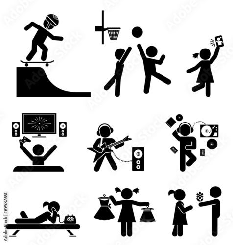 Childhood vector set. Pictogram icon set.