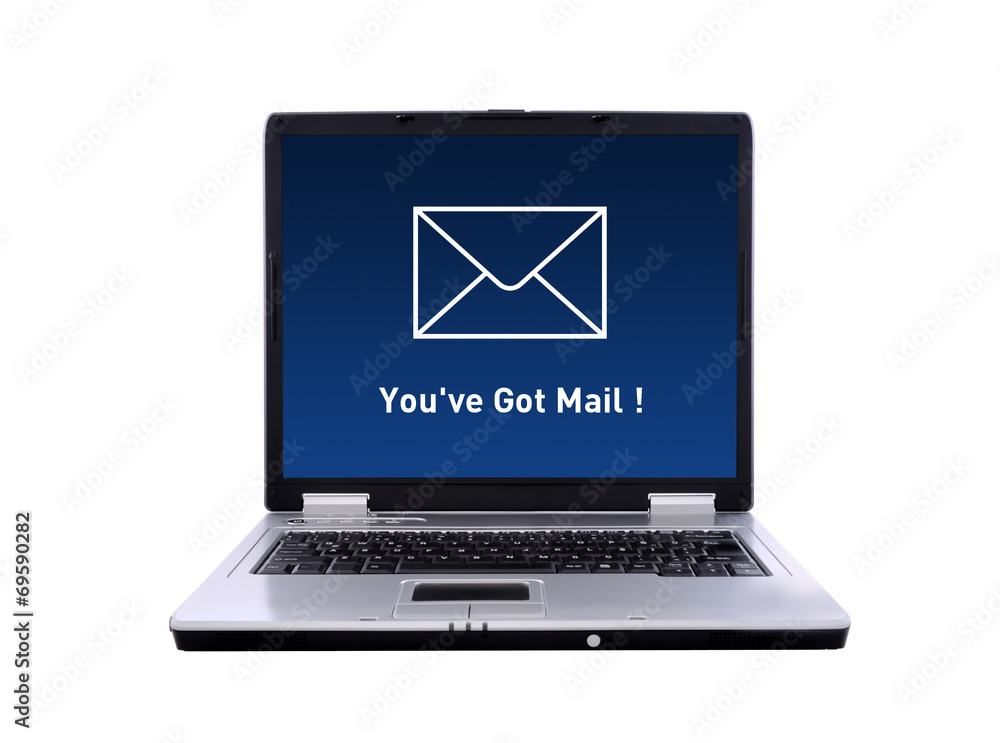 laptop with mail laptop with mail