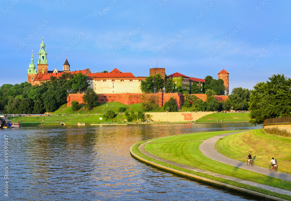 The Castle and Cathedral complex on Wawel Hill in Krakow The Castle and Cathedral complex on Wawel Hill in Krakow