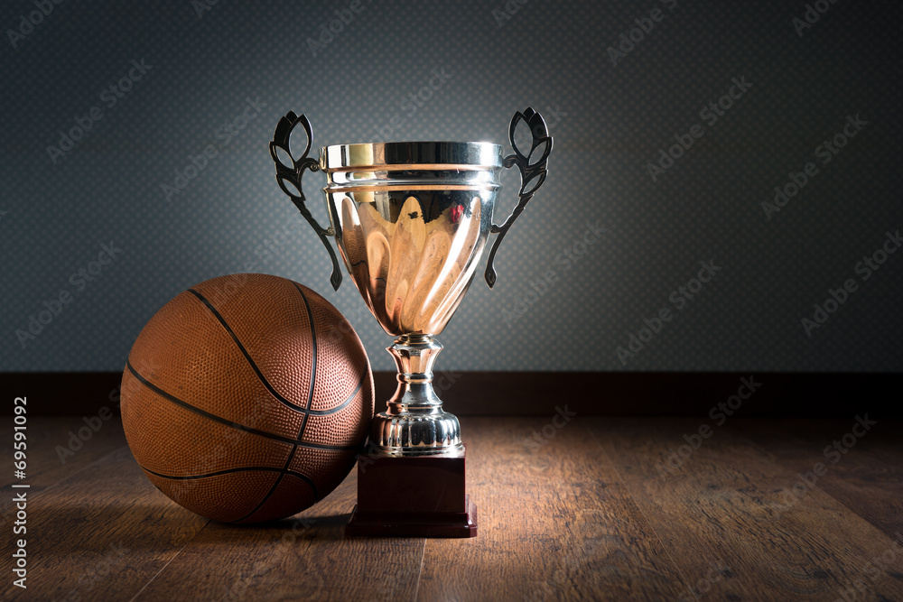 Basketball trophy - obrazy, fototapety, plakaty 