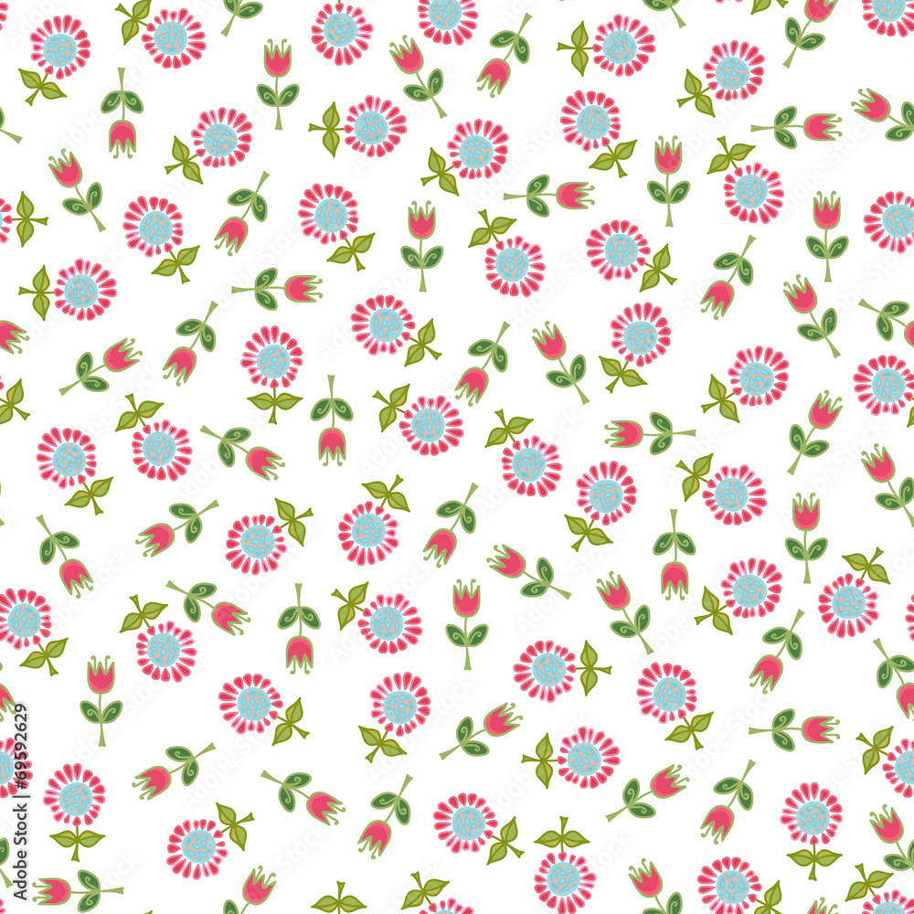 Seamless background from small pink flowers. Seamless background from small pink flowers.