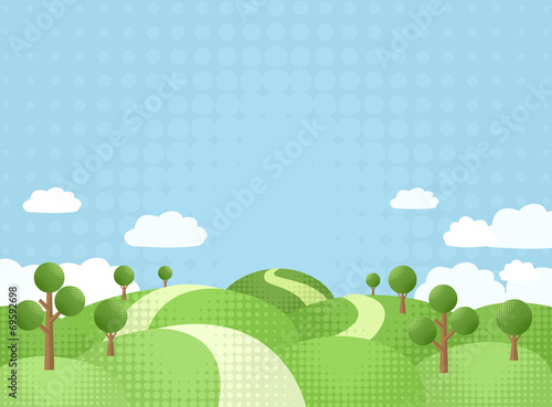 The Way Between Rolling Hills