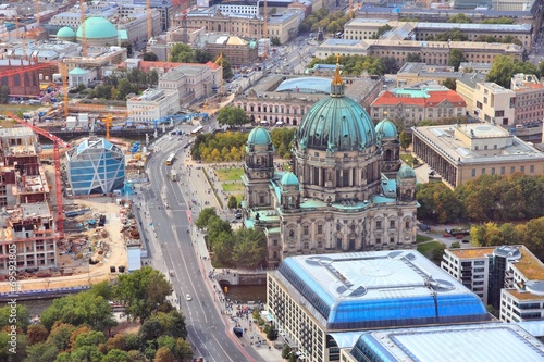 Berlin aerial view with Berlin Cathedral