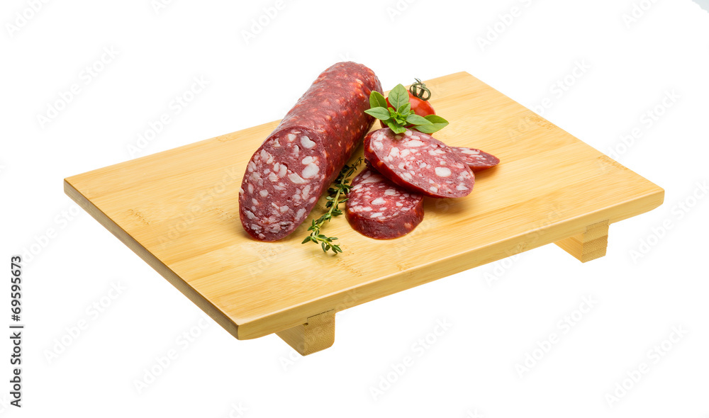 Salami sausages