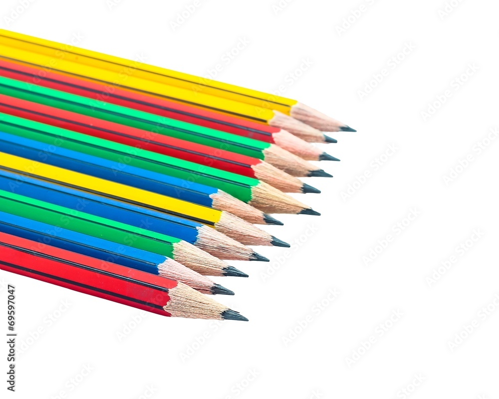 Graphite wooden pencils for sketching shot closeup on white back Graphite wooden pencils for sketching shot closeup on white back