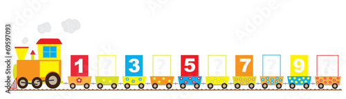 train with missing numbers - vectors for kids