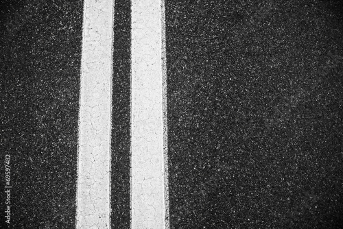 white double lines asphalt road background