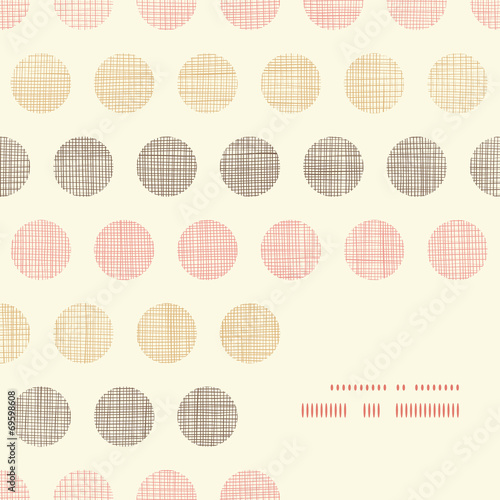 Vintage textile polka dots frame corner pattern background