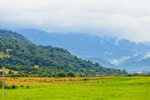 rainy mountain landscape, Romania