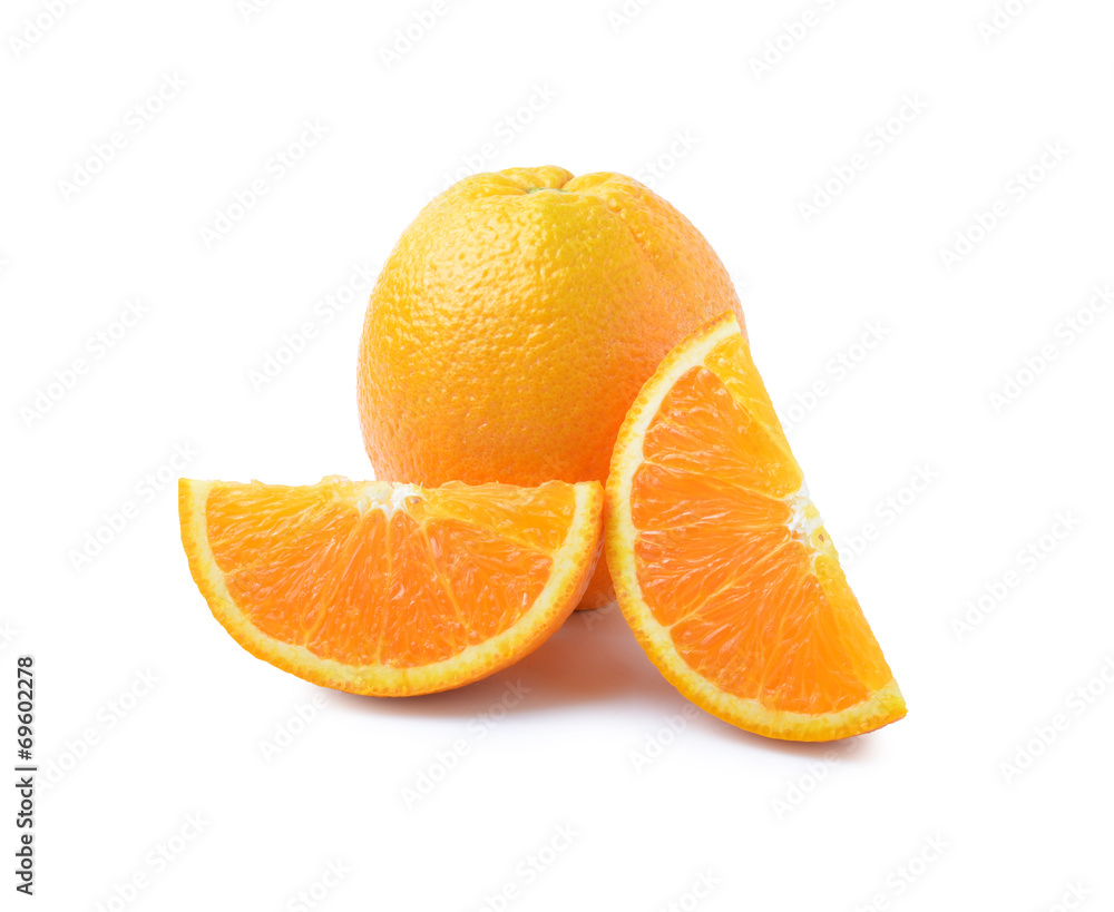 Orange on a white background.