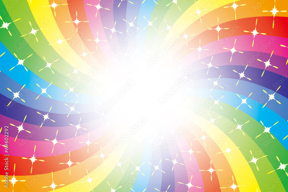 Background Wallpaper Vector Illustration Design Free Free Size Charge Free Colorful Color Rainbow Show Business Entertainment Party Image 背景素材壁紙 キラキラ星 キラ星 星の模様 放射状 星 星模様 星の図柄 虹 虹色 レインボー 七色 Stock