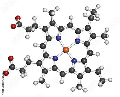 Heme B (haem B) molecule. 