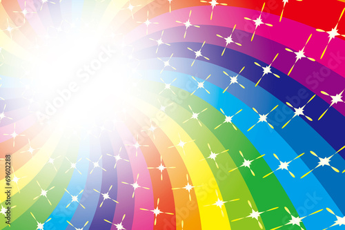 #Background #wallpaper #Vector #Illustration #design #free #free_size #charge_free #colorful #color rainbow,show business,entertainment,party,image 背景素材壁紙（キラキラ星,キラ星,星の模様,放射状,星,星模様,星の図柄,虹,虹色,レインボー,七色,）