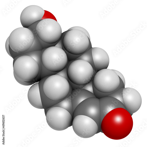Testosterone male sex hormone molecule.