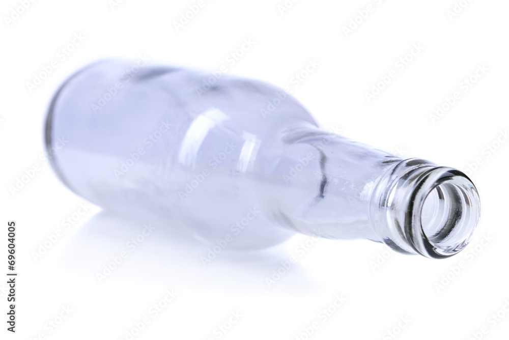 Empty glass bottle isolated on white Empty glass bottle isolated on white
