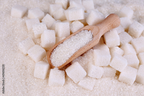 White sugar in light background background