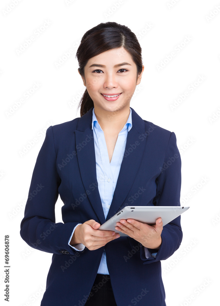 Businesswoman use of digital tablet Businesswoman use of digital tablet