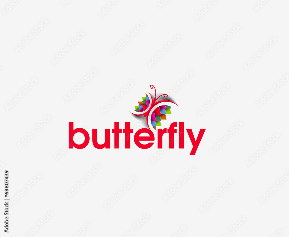 Butterfly web Icons and vector logo