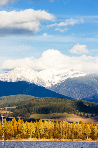 Liptovska Mara with Western Tatras at background, Slovakia